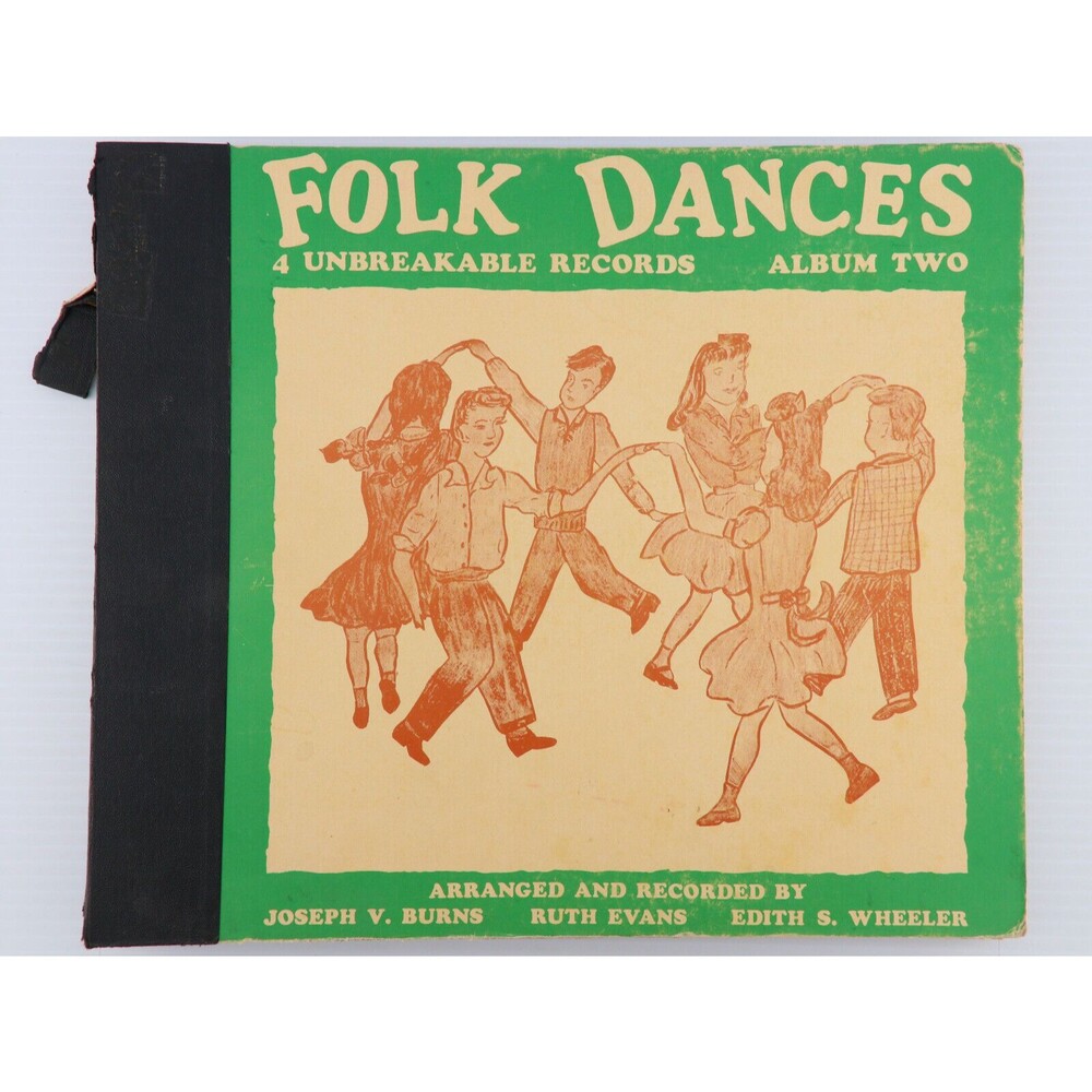 Burns, Evans, Wheeler - Folk Dances - Album 2 4x 10" 78rpm Vinyl Record Book Set